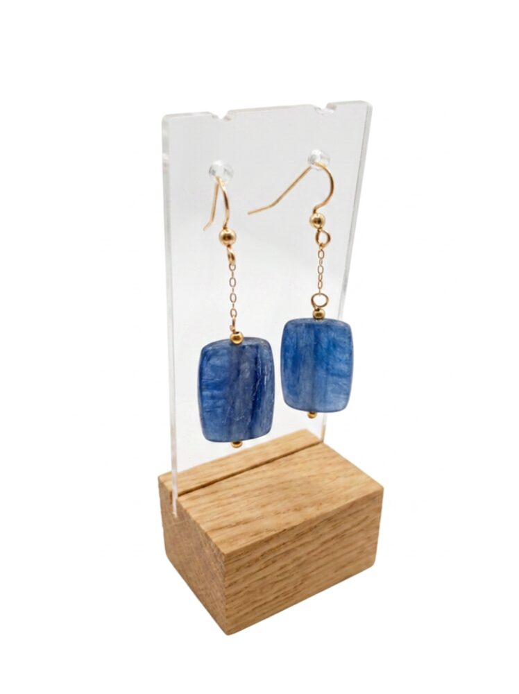 Pendientes de Cianita y Gold Filled - Imagen 2
