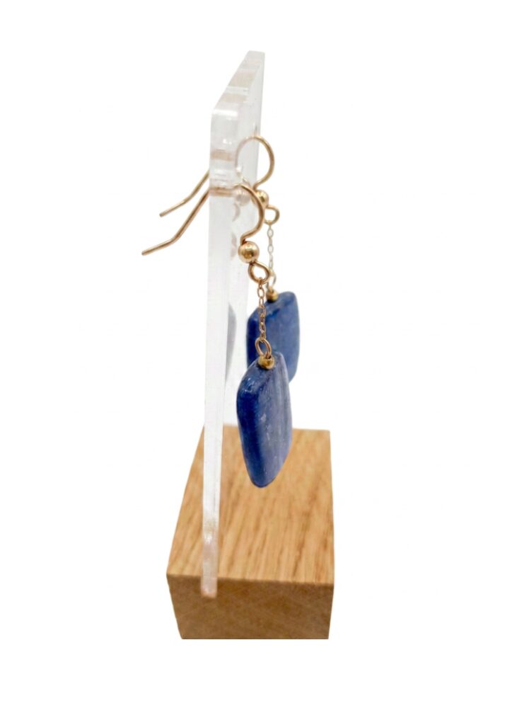 Pendientes de Cianita y Gold Filled - Imagen 3