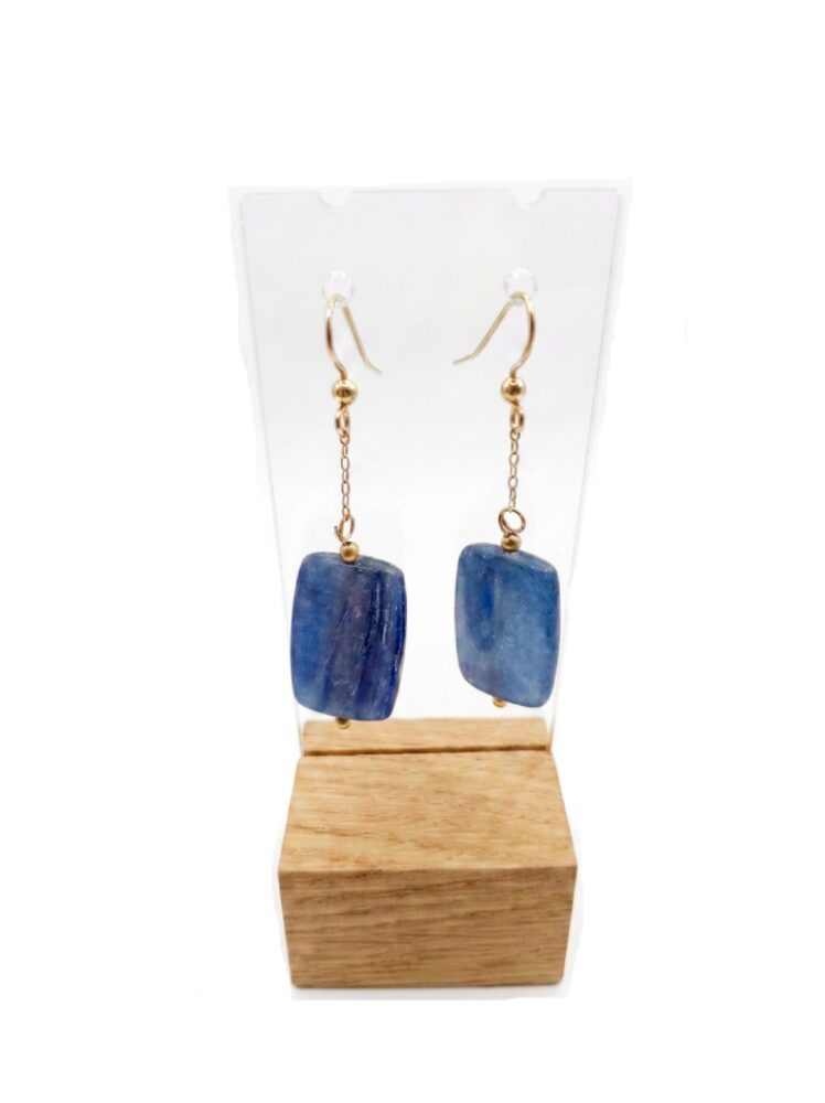 pendientes cianita y gold filled minerales bilbao envíos