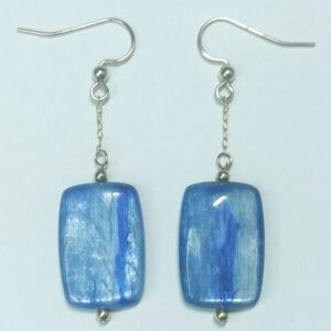 CIANITA O KYANITA Y GOLD FILLED PENDIENTES