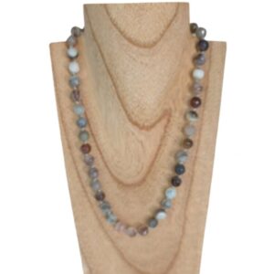 Collar de Ágata Botswana y Plata de Ley Minerales Bilbao