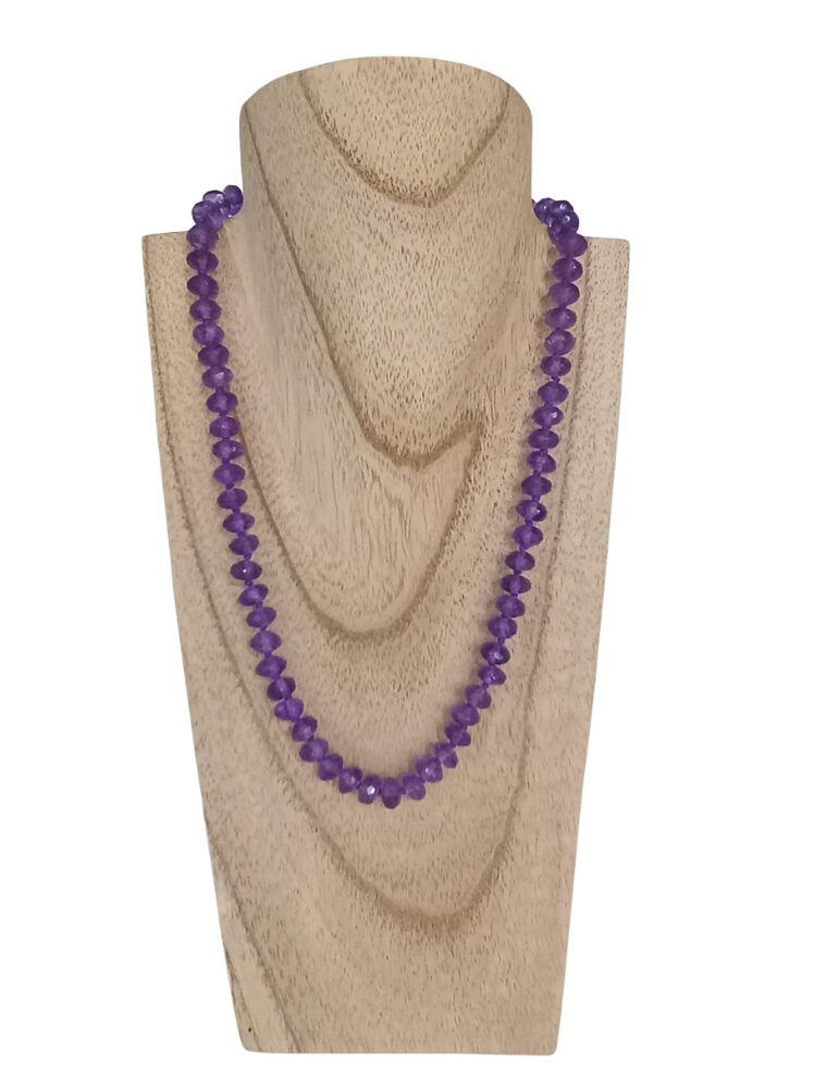 collar amatista facetada y plata de ley Minerales Bilbao Envíos