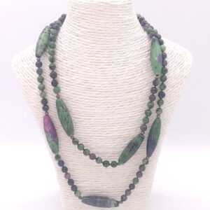 collar de zoisita y rubí minerales bilbao centro cenith