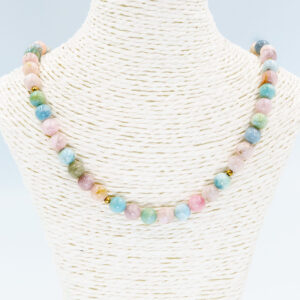 collar de aguamarina y morganita minerales bilbao centro cenith