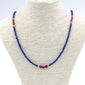 collar de lapislazuli y rubi minerales bilbao centro cenith