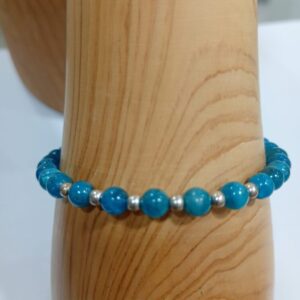pulsera de apatito y plata de ley Minerales Bilbao Envíos
