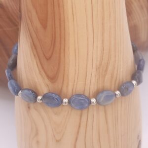 pulsera de cianita lenteja y plata de ley minerales bilbao centro cenith