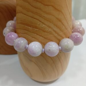 Pulsera de Kunzita broche plata de ley Minerales Bilbao Envíos