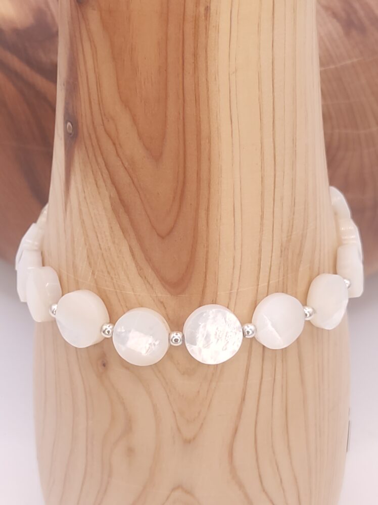 pulsera de nacar facetado minerales bilbao centro cenith