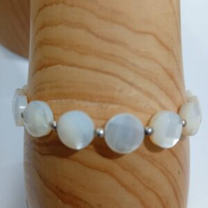 Pulsera de Nácar Madreselva y Plara de Ley Minerales Bilbao Envíos