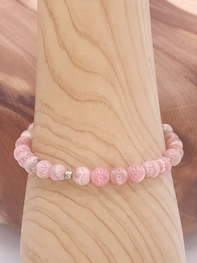 pulsera rodocrosita y plata de ley minerales bilbao centro cenith