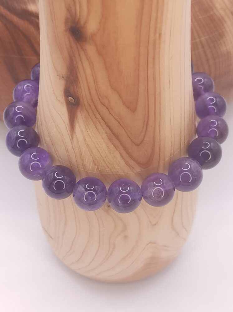 Pulsera de amatista natural minerales bilbao centro cenith