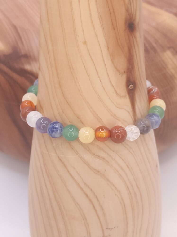 pulsera de cristales naturales minerales mixtos colores chakras minerales bilbao centro cenith