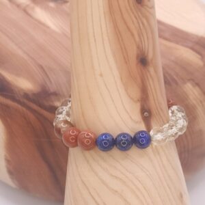 pulsera de lapislazuli jaspe rojo y citrino natural centro cenith minerales bilbao