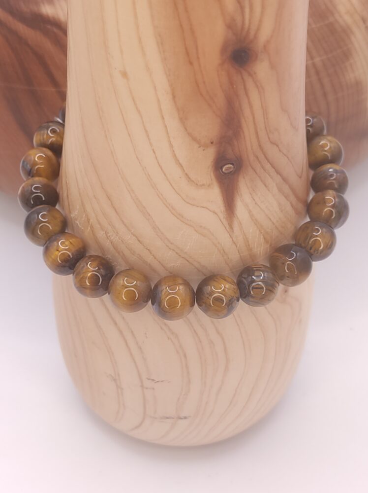 pulsera ojo de tigre bola minerales bilbao centro cenith