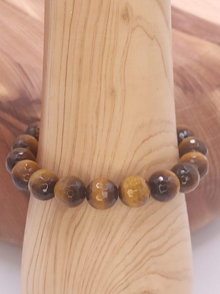 pulsera ojo de tigre facetada minerales bilbao centro cenith