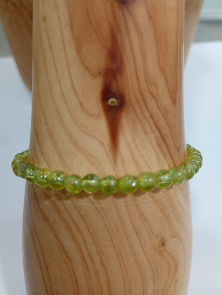 Pulsera de Olivino Peridoto Minerales Bilbao Envíos