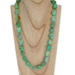 Collar de Crisoprasa resa plata de ley Minerales Bilbao Envíos