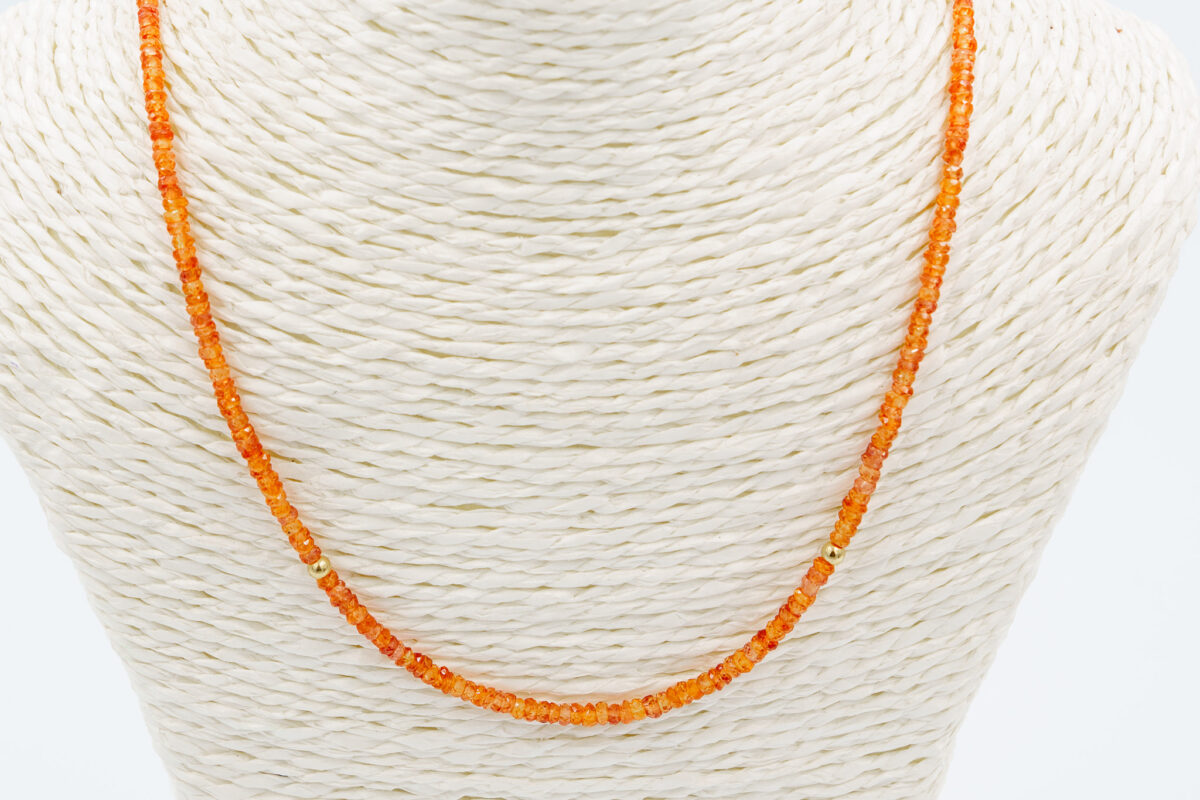 Collar de Zafiro Padparadscha Natural - Imagen 4