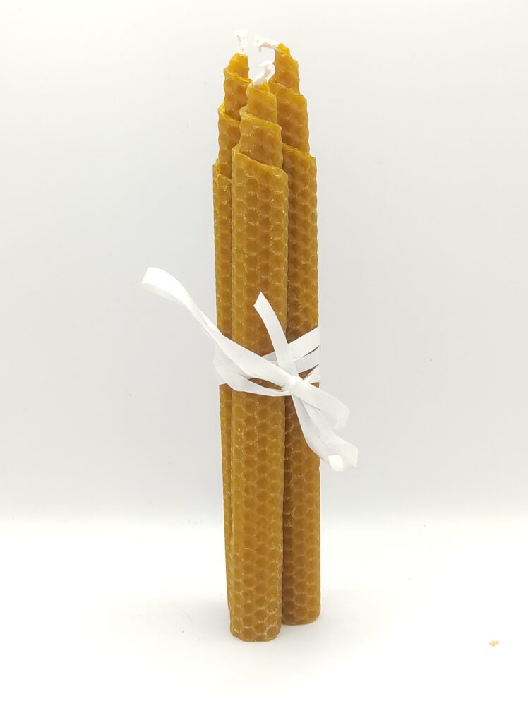 vela de cera de abeja natural pack de 3 centro cenith minerales bilbao envíos