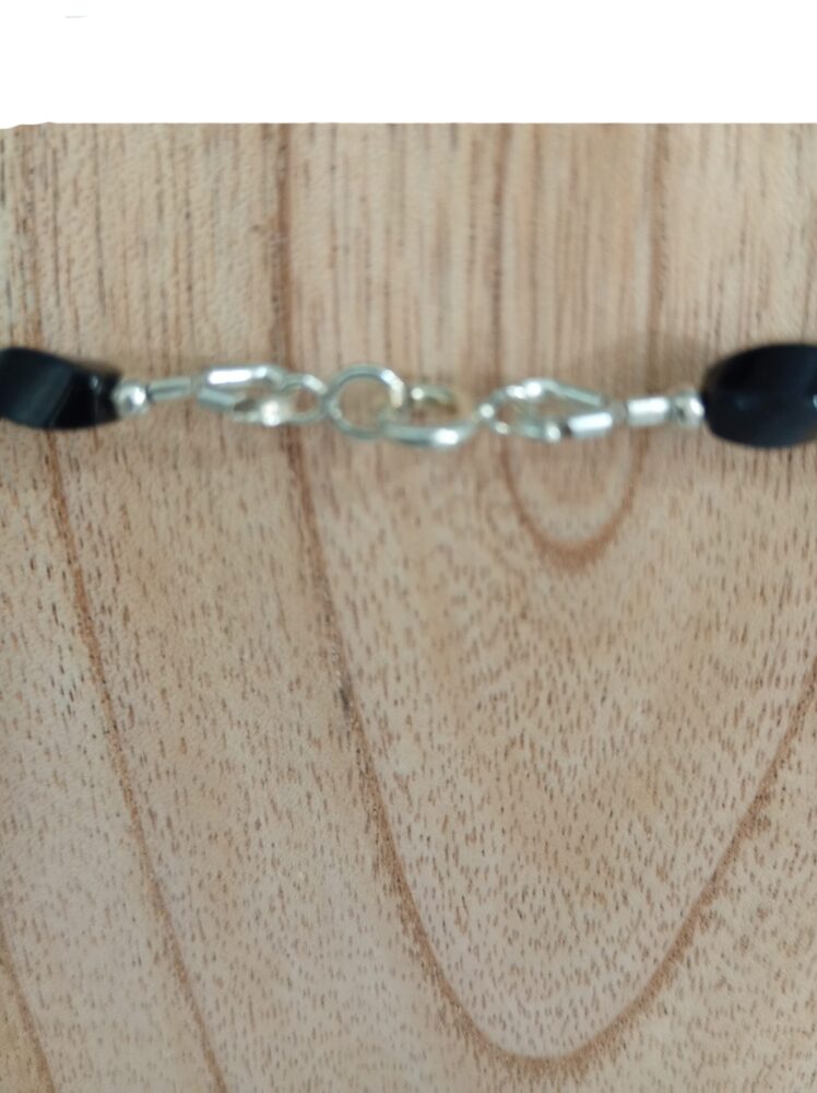 collar obsidiana y plata de ley Minerales Bilbao Envíos