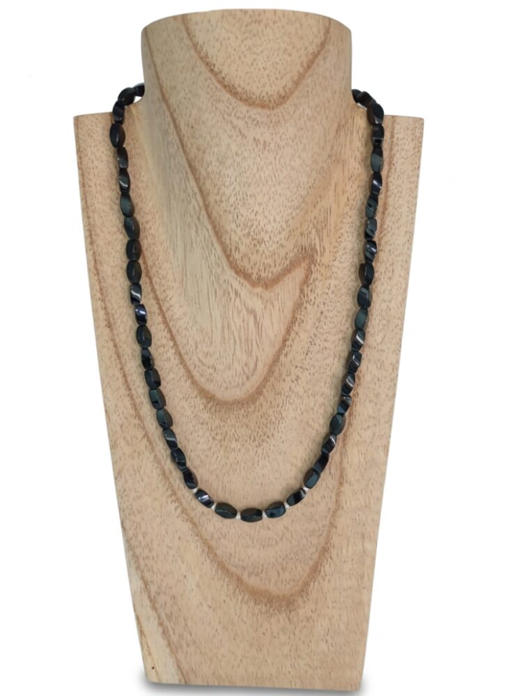 collar obsidiana y plata de ley Minerales Bilbao Envíos