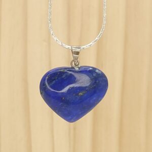 Colgante dije corazon de lapislazuli natural minerales bilbao envíos