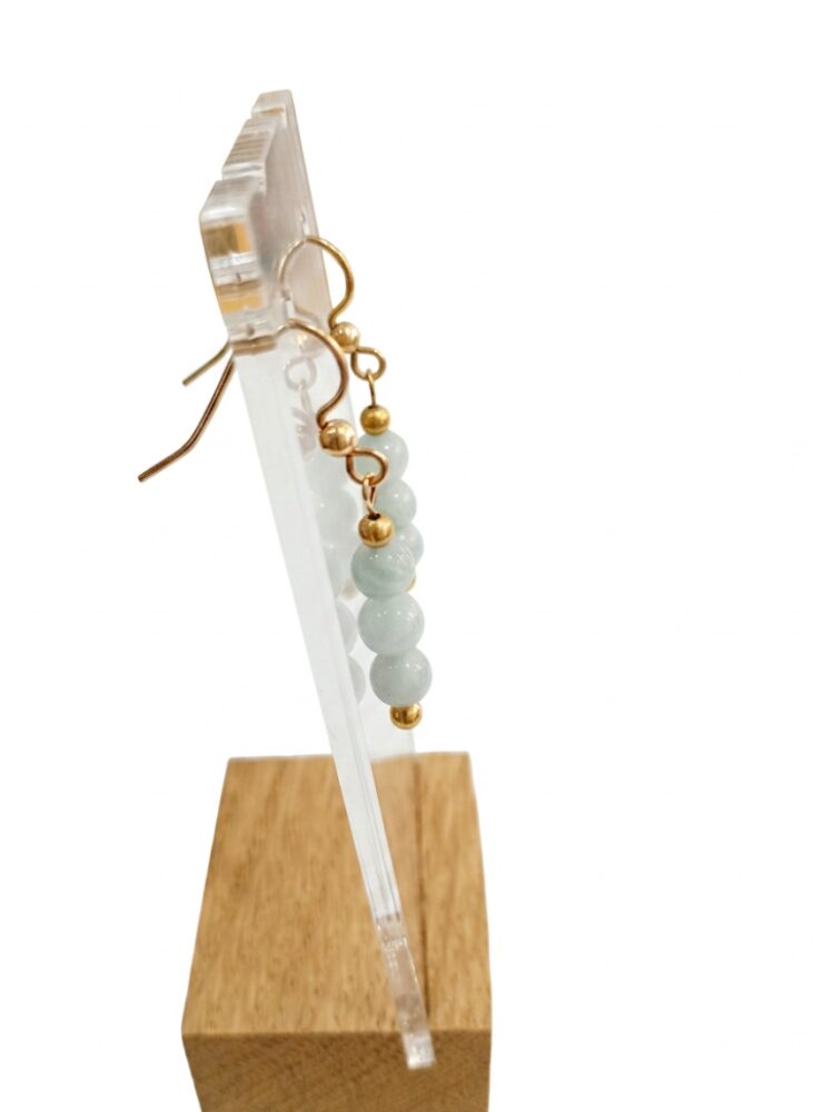 Pendientes de Aguamarina Natural y Gold Filled - Imagen 3
