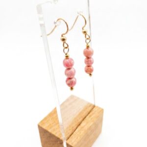 pendientes de rodocrosita y gold filled minerales Bilbao envíos