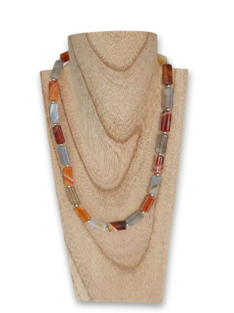collar ágatas y plata de ley Minerales Bilbao Envíos